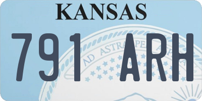 KS license plate 791ARH