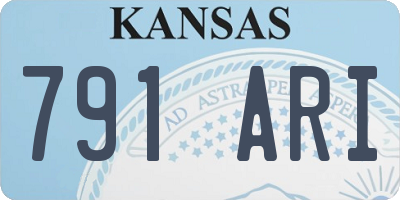 KS license plate 791ARI