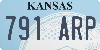 KS license plate 791ARP