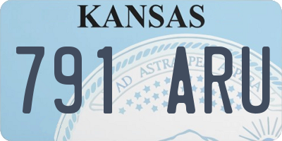 KS license plate 791ARU