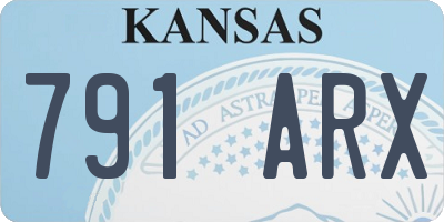 KS license plate 791ARX