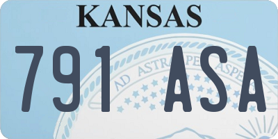 KS license plate 791ASA
