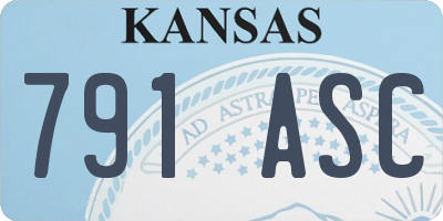 KS license plate 791ASC