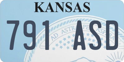 KS license plate 791ASD