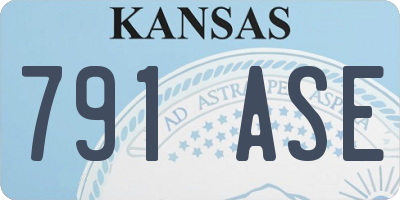 KS license plate 791ASE