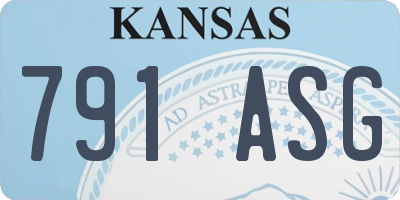 KS license plate 791ASG