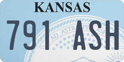 KS license plate 791ASH