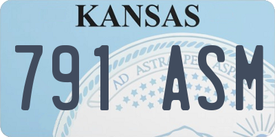 KS license plate 791ASM