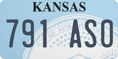 KS license plate 791ASO