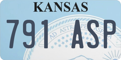 KS license plate 791ASP