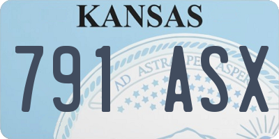 KS license plate 791ASX