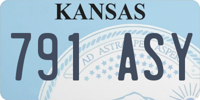 KS license plate 791ASY