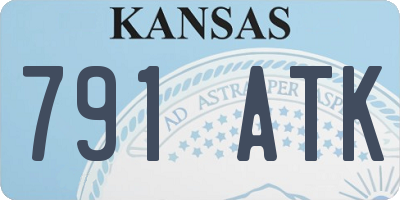 KS license plate 791ATK