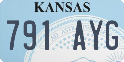 KS license plate 791AYG