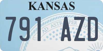 KS license plate 791AZD