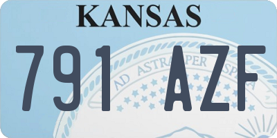 KS license plate 791AZF