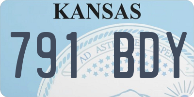 KS license plate 791BDY