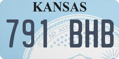 KS license plate 791BHB