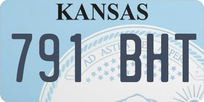 KS license plate 791BHT