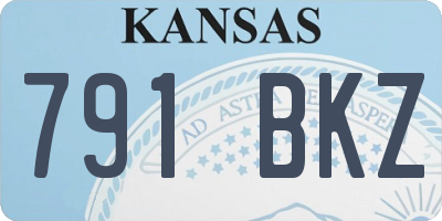 KS license plate 791BKZ
