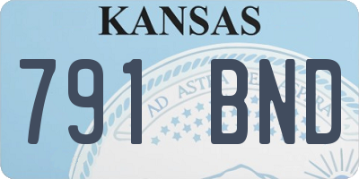 KS license plate 791BND