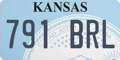 KS license plate 791BRL