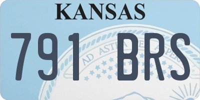 KS license plate 791BRS