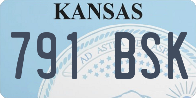 KS license plate 791BSK