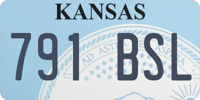 KS license plate 791BSL