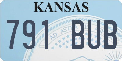 KS license plate 791BUB