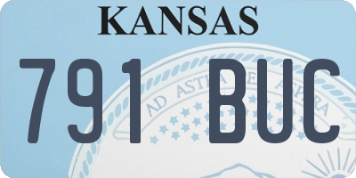 KS license plate 791BUC