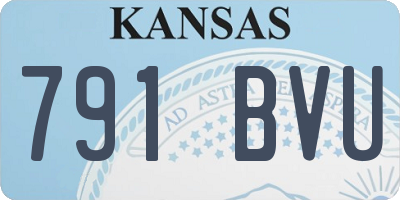 KS license plate 791BVU