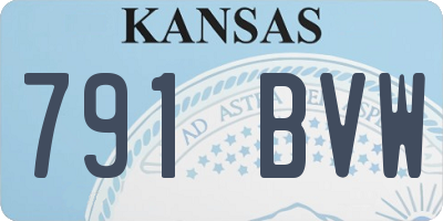 KS license plate 791BVW