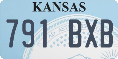 KS license plate 791BXB