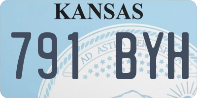 KS license plate 791BYH