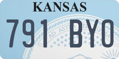 KS license plate 791BYO