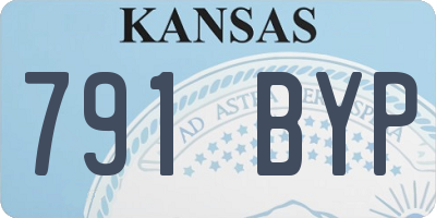 KS license plate 791BYP