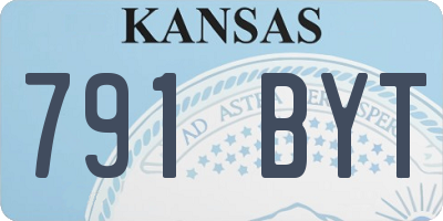 KS license plate 791BYT