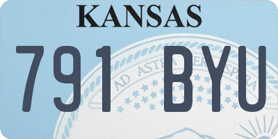 KS license plate 791BYU