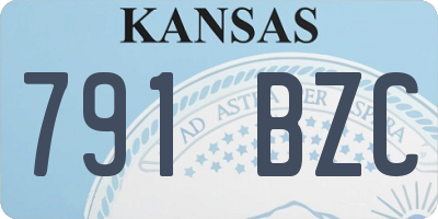KS license plate 791BZC