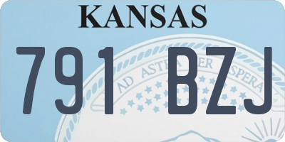 KS license plate 791BZJ