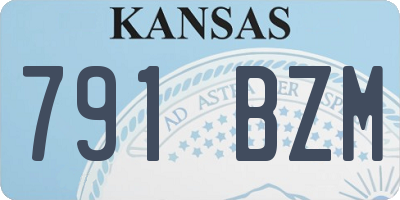 KS license plate 791BZM