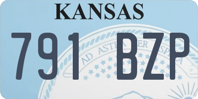 KS license plate 791BZP