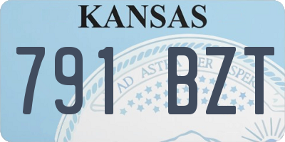 KS license plate 791BZT