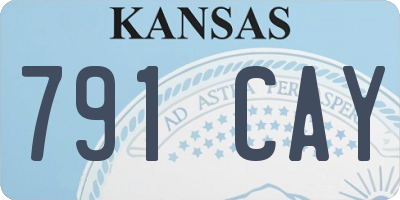 KS license plate 791CAY