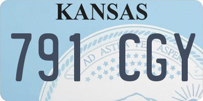 KS license plate 791CGY