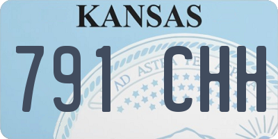 KS license plate 791CHH