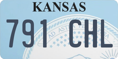 KS license plate 791CHL