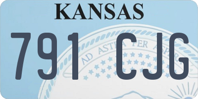 KS license plate 791CJG