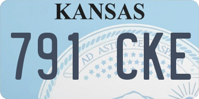 KS license plate 791CKE